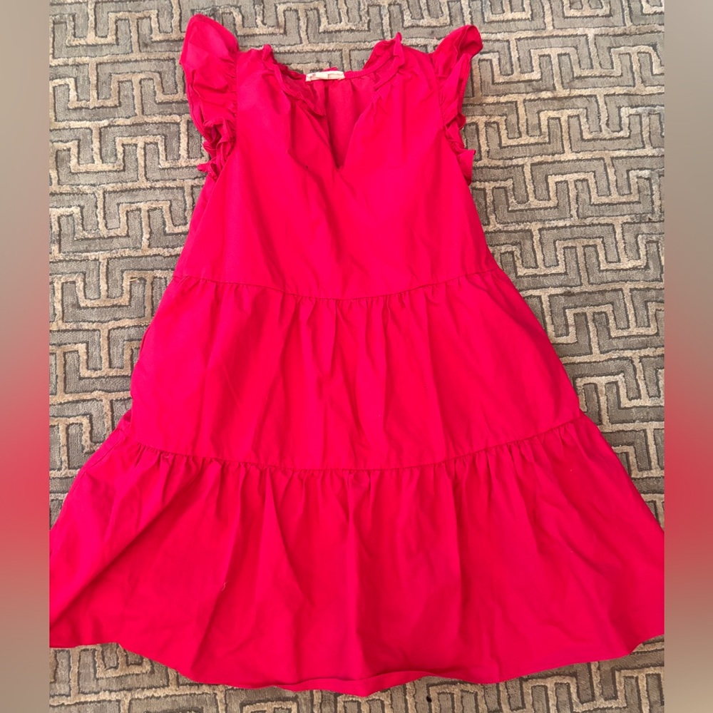 Vibrant Pink Ruffled Dress - Picture 2 of 2